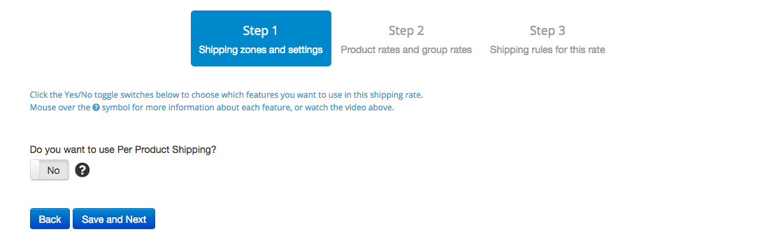 Better Shipping for Shopify do you want to use the per product shipping feature screenshot